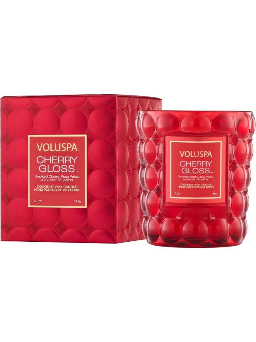 Cherry Gloss Jar Candle - 6.5 oz Coconut Wax Blend, Handcrafted Scented Candle